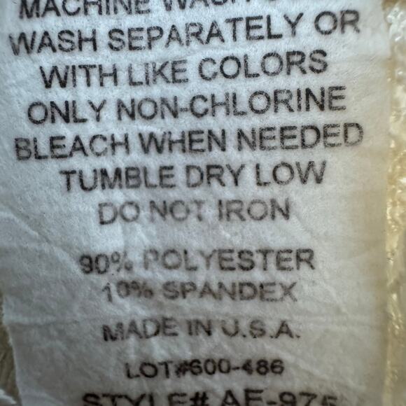 Elif for Jordan Taylor Floral Lace Knit Batwing Bathing Suit Cover Up Cream XS - Picture 6 of 6